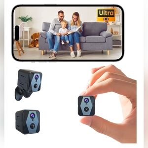 Compact Indoor 4K Hidden Camera, Mini Camera, Real-Time Recording